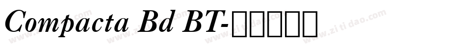 Compacta Bd BT字体转换